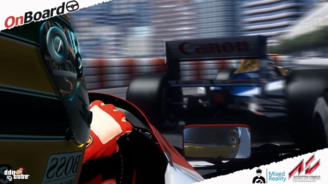 Mixed Reality Assetto Corsa Ayrton Senna race at Monaco
