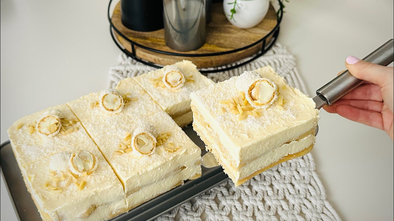 Tiramisu cu cremă Raffaello - un desert absolut senzațional de bun, fără cuptor