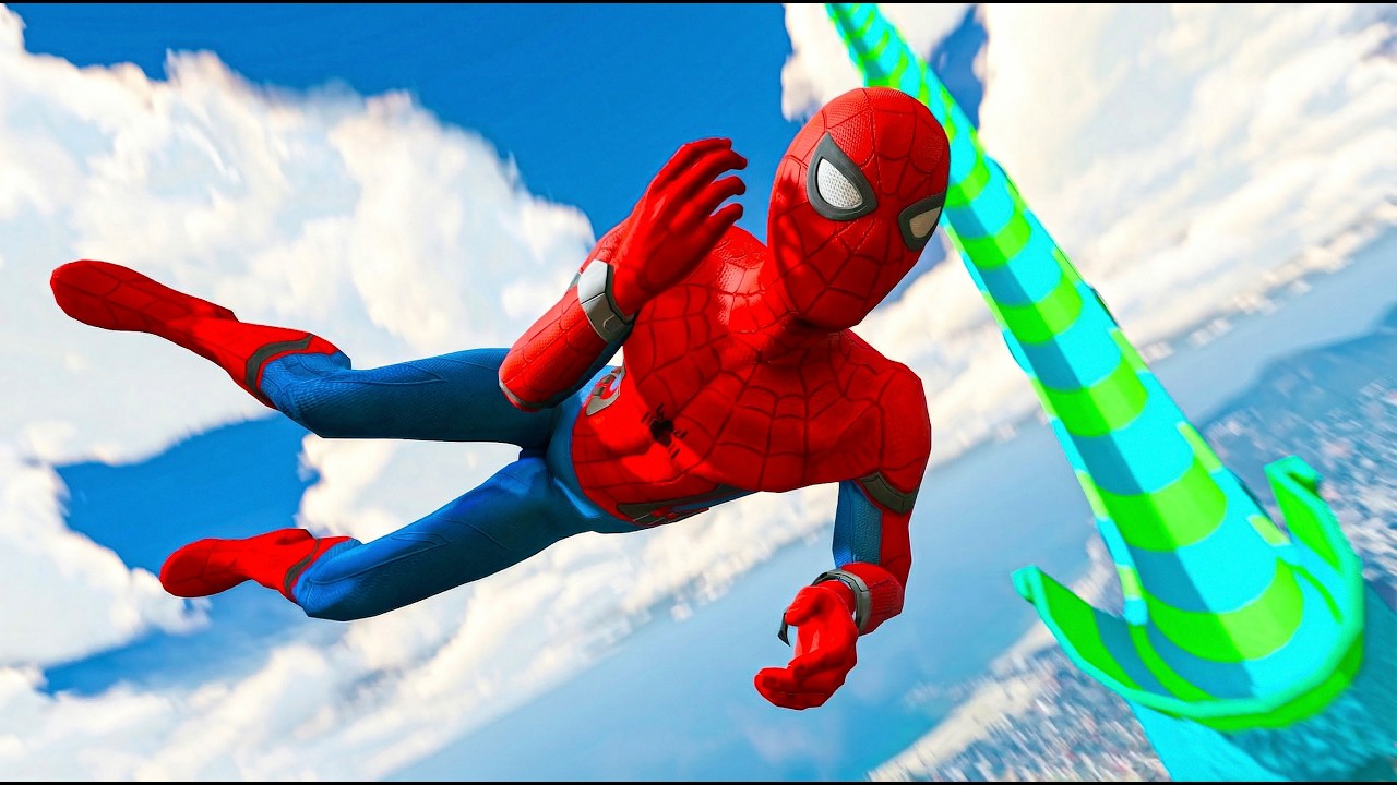 SPIDERMAN CRAZY JUMPS/FALLS & INSANE Baseball Bat #13 (GTA 5 Spider-Man Fails)