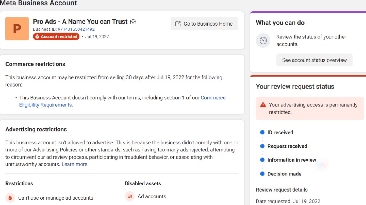 Facebook Restricted Business Manager Can Run Ads ( Immortal BM)