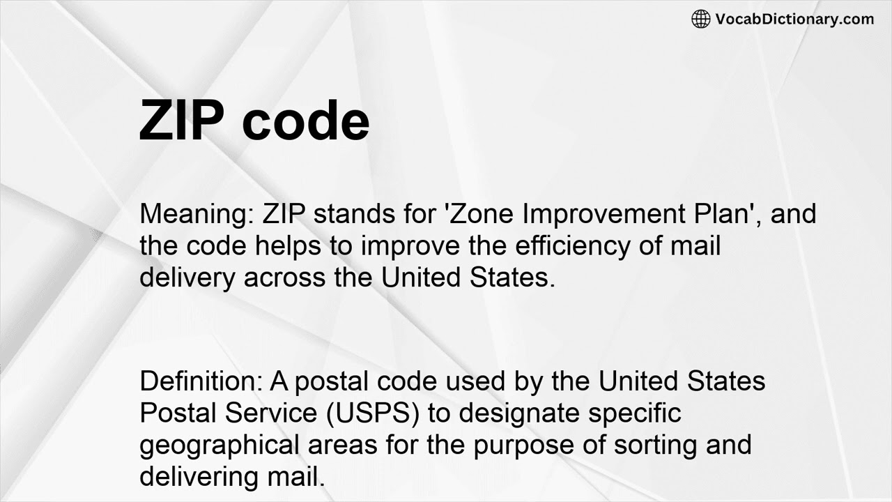 ZIP code Meaning