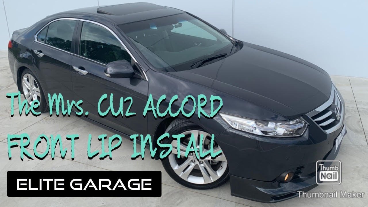 HOW TO INSTALL A FRONT LIP SPOILER HONDA ACCORD / ACURA TSX CU2