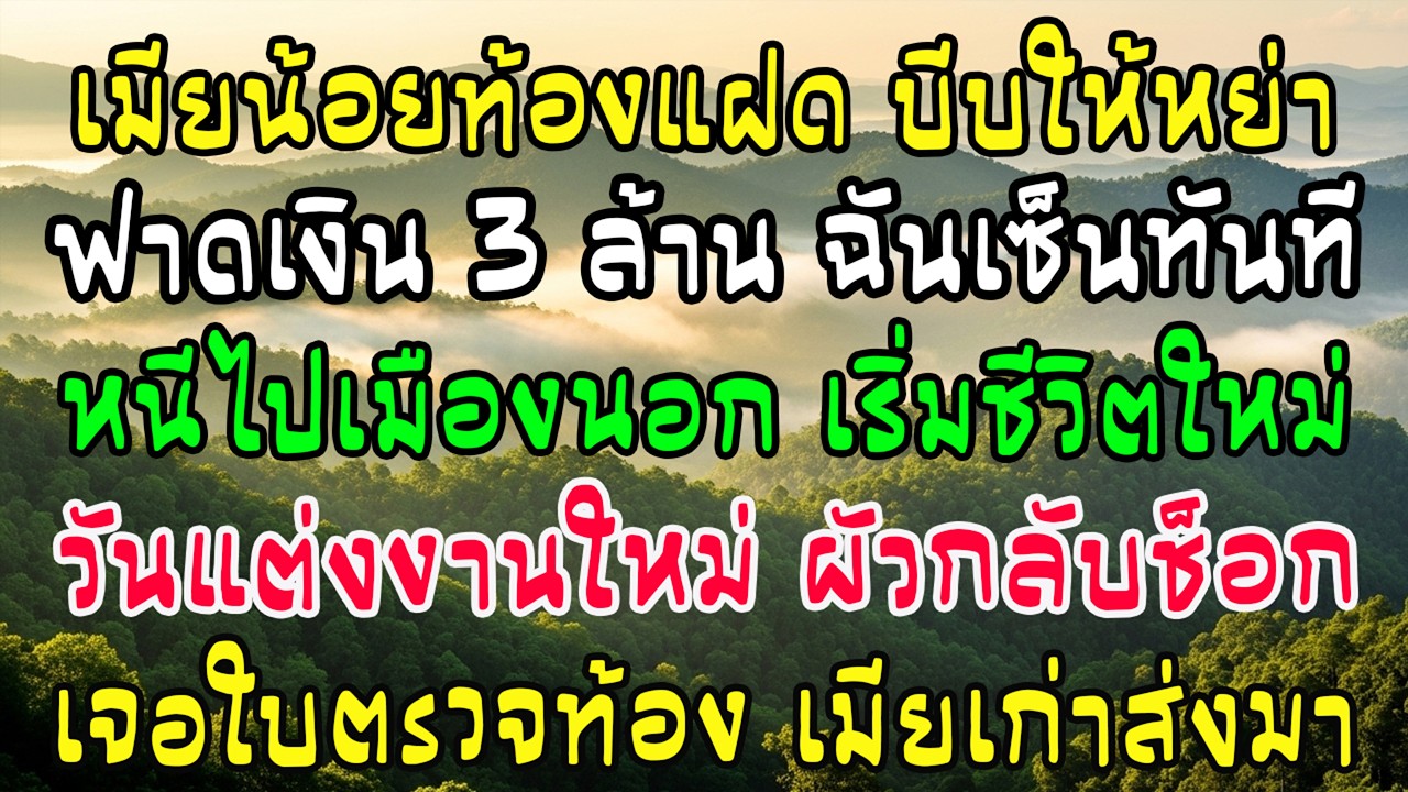 ชู้ท้องแฝด! บ้านผัวโยน 3 ล้านบังคับหย่า ฉันเซ็นทันที กลางงานแต่งชู้ ผัวช็อกตาค้างเห็นใบฝากครรภ์ฉัน