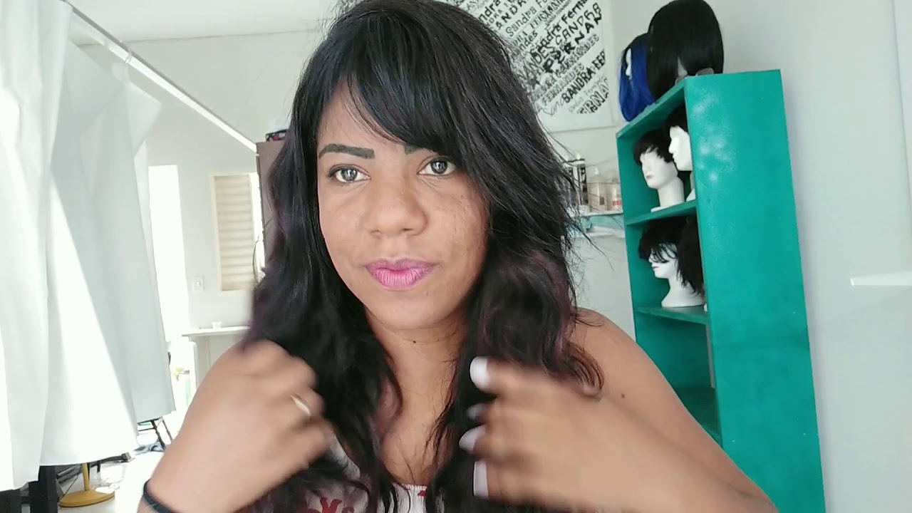 franja de cabelo humano