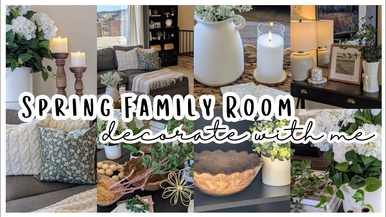 🌷2025 SPRING DECORATE WITH ME│SPRING DECORATING IDEAS & INSPIRATION│SPRING FAMILY ROOM
