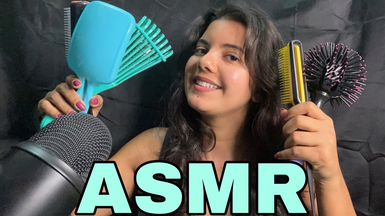 ASMR: Mostrando minhas Escovas de Cabelo Ondulado 👩&zwj;🦰