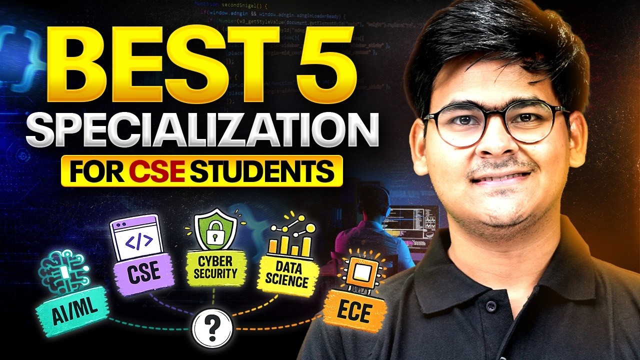 Top 5 B.Tech Specializations in 2026 🔥|  Which CSE Specialization is Best in 2026? 🤔| Complete Guide