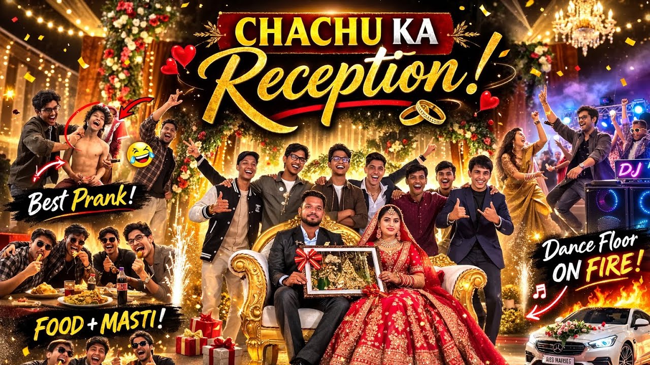 🔥 CHACHU KA RECEPTION – Full On Masti, Dance & Pranks! 🔥#WeddingVibes#IndianWedding #FoodAndMasti 
