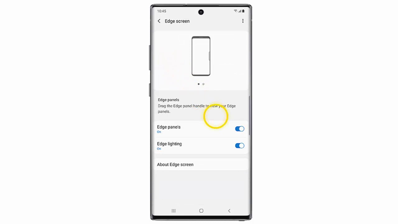 Edge Lighting on Samsung Galaxy Note 10 or Note 10 Plus