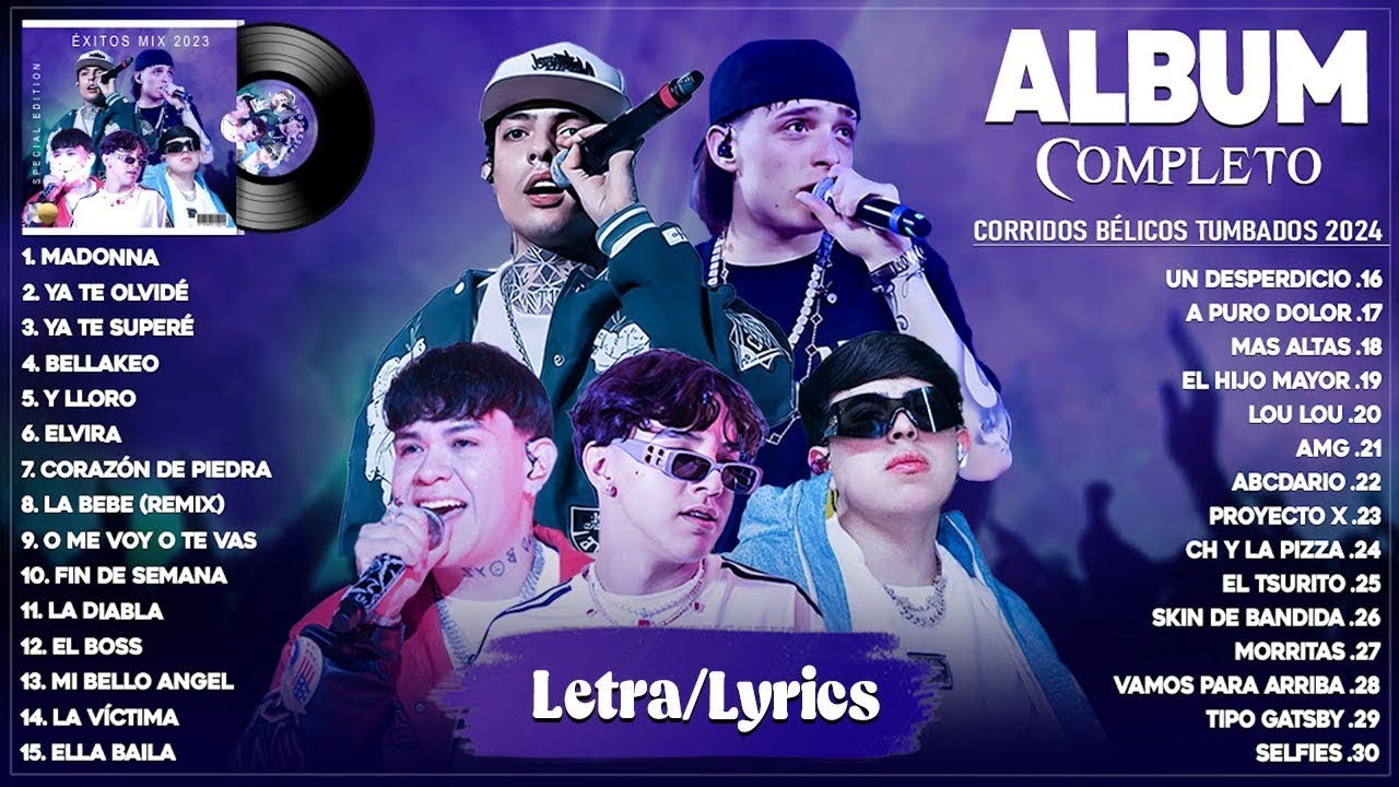 Natanael Cano, Oscar Maydon, Junior H, Gabito Ballesteros, Xavi, Peso Pluma &eacute;xitos Mix 2024 (Letra)
