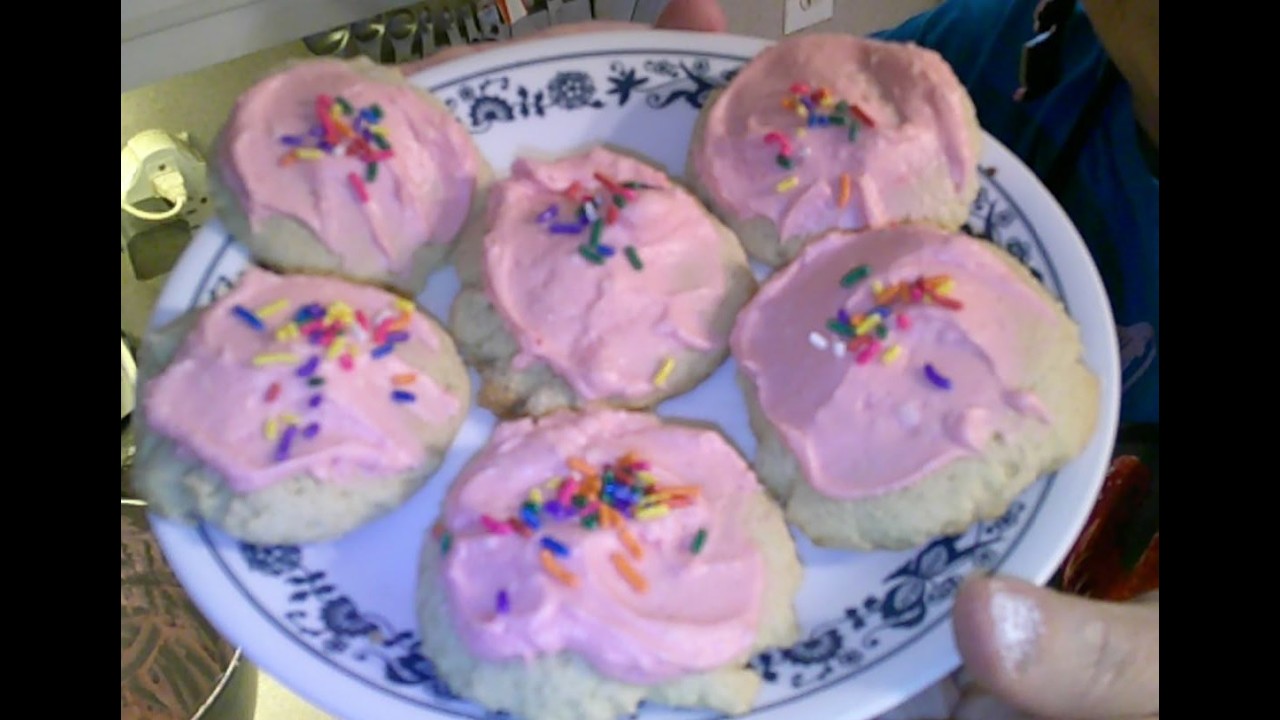 Iced Sprinkle Sugar Cookies