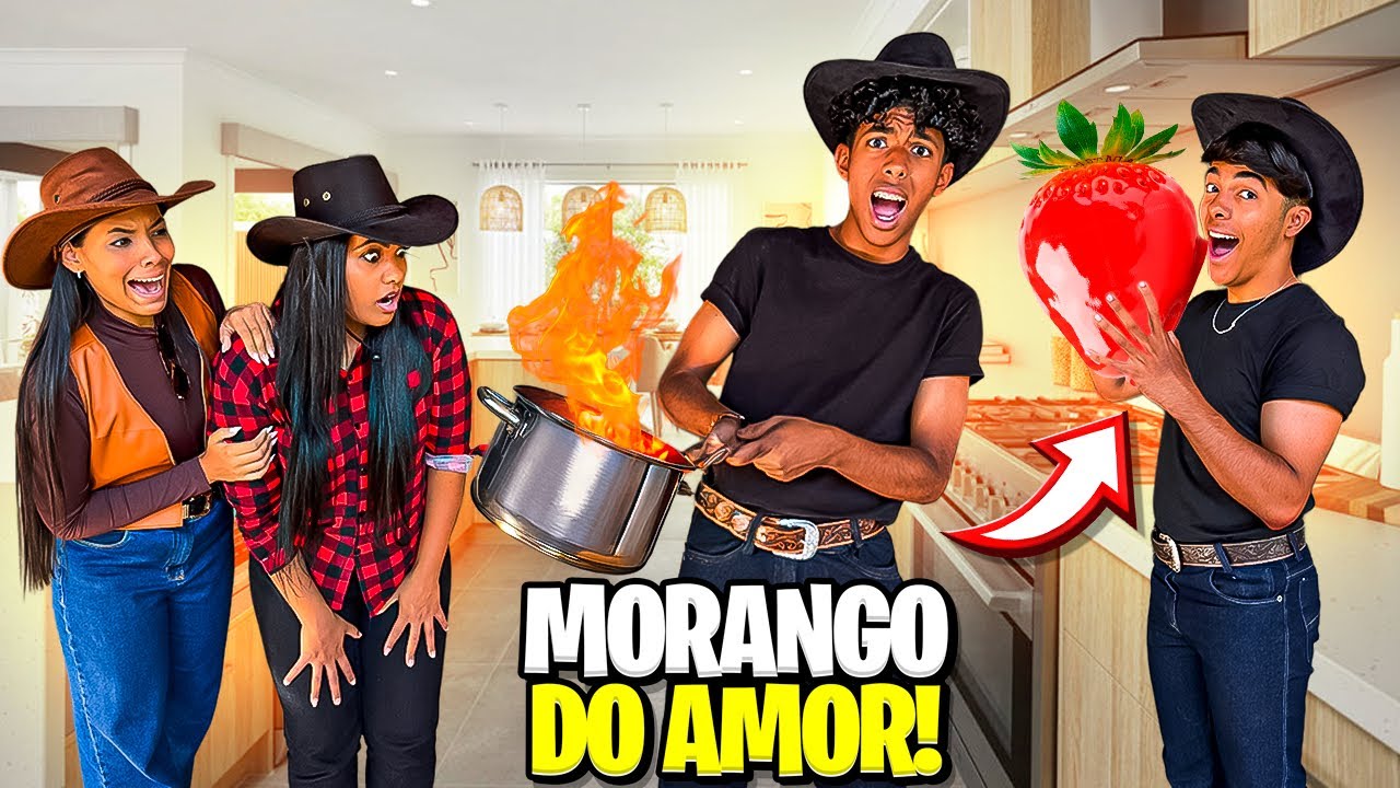 FIZEMOS A RECEITA DO MORANGO DO AMOR MAS O PIOR ACONTECEU… *queimamos a cozinha 