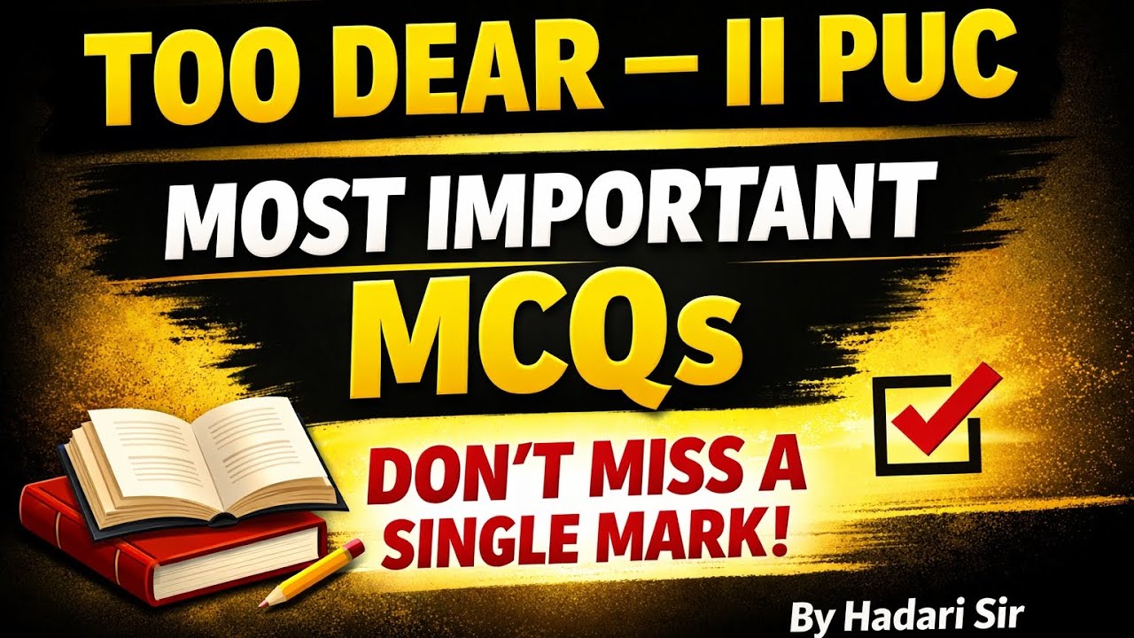 II PUC English – TOO DEAR Important MCQs | Don’t Miss a Single Mark!