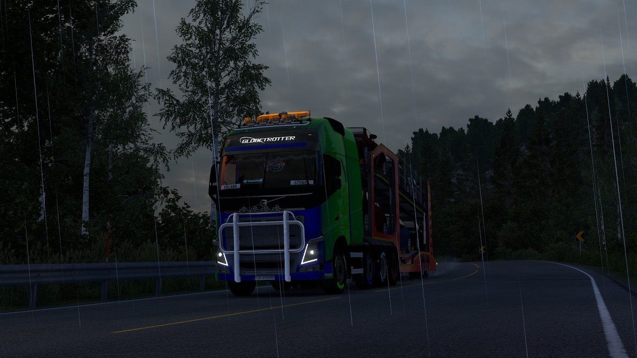 ETS2 #13 Driving in mountain region from DLC Nordic Horizons. Jazda górską trasą po update 1.58