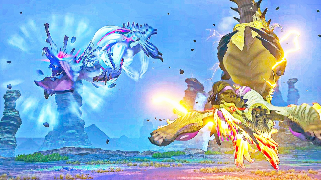 Monster Hunter Stories 3 Twisted Reflection - Elder Dragons Ibushi & Narwa Boss Fight