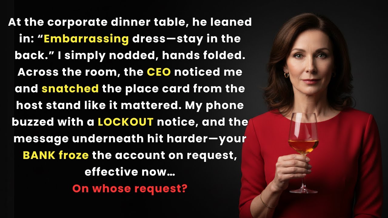 Dinner: my husband hid me; the CEO was searching for you… I nodded; the bank froze the account