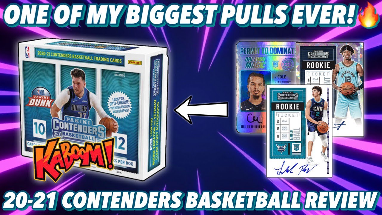 ONE OF MY BIGGEST PULLS EVER!🔥🤯 | 2020-21 Panini Contenders Basketball Hobby Box Break/Review