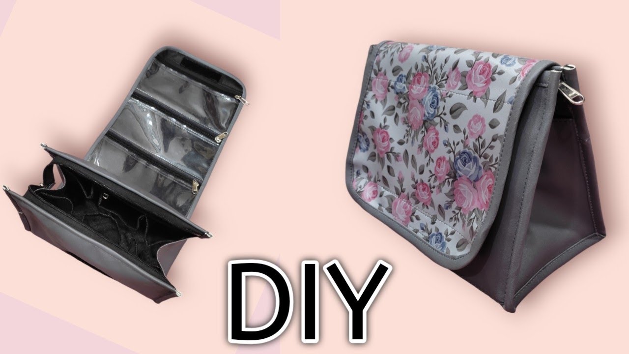 DIY mekup vanity with flop! makeup bags! cosmetic bag