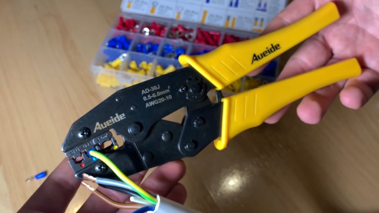 Crimpzange Kabelschuhe Set, Kabelschuhzange mit Elektrischen Steckverbindern Unboxing und Anleitung