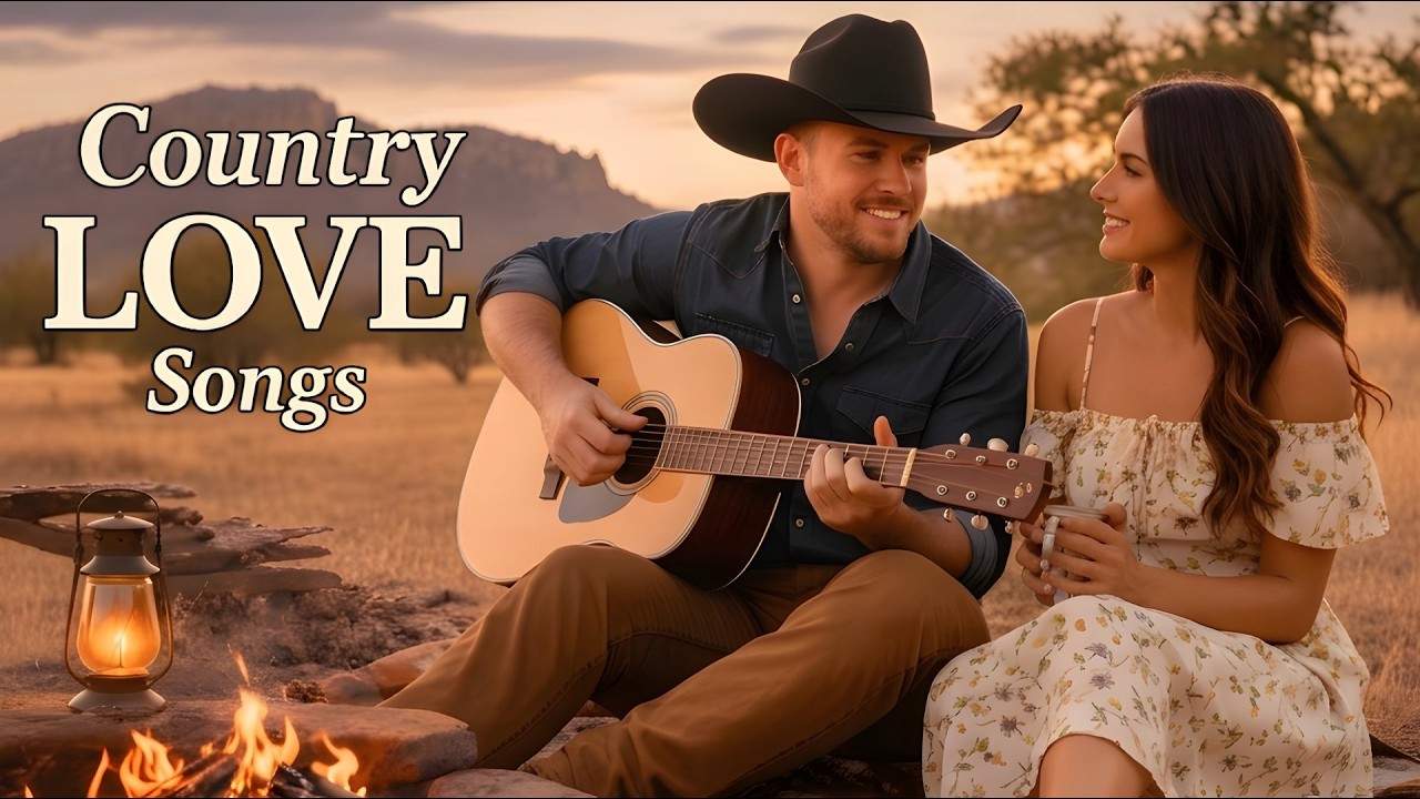 Beautiful Country Love Songs 1 Hour | Acoustic Campfire Music & Peaceful Country Vibes