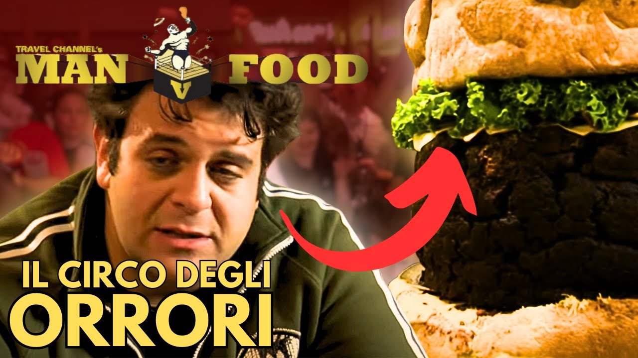 Un hamburger DI 86 KILI: MAN V FOOD e lo spettacolo degli ORRORI