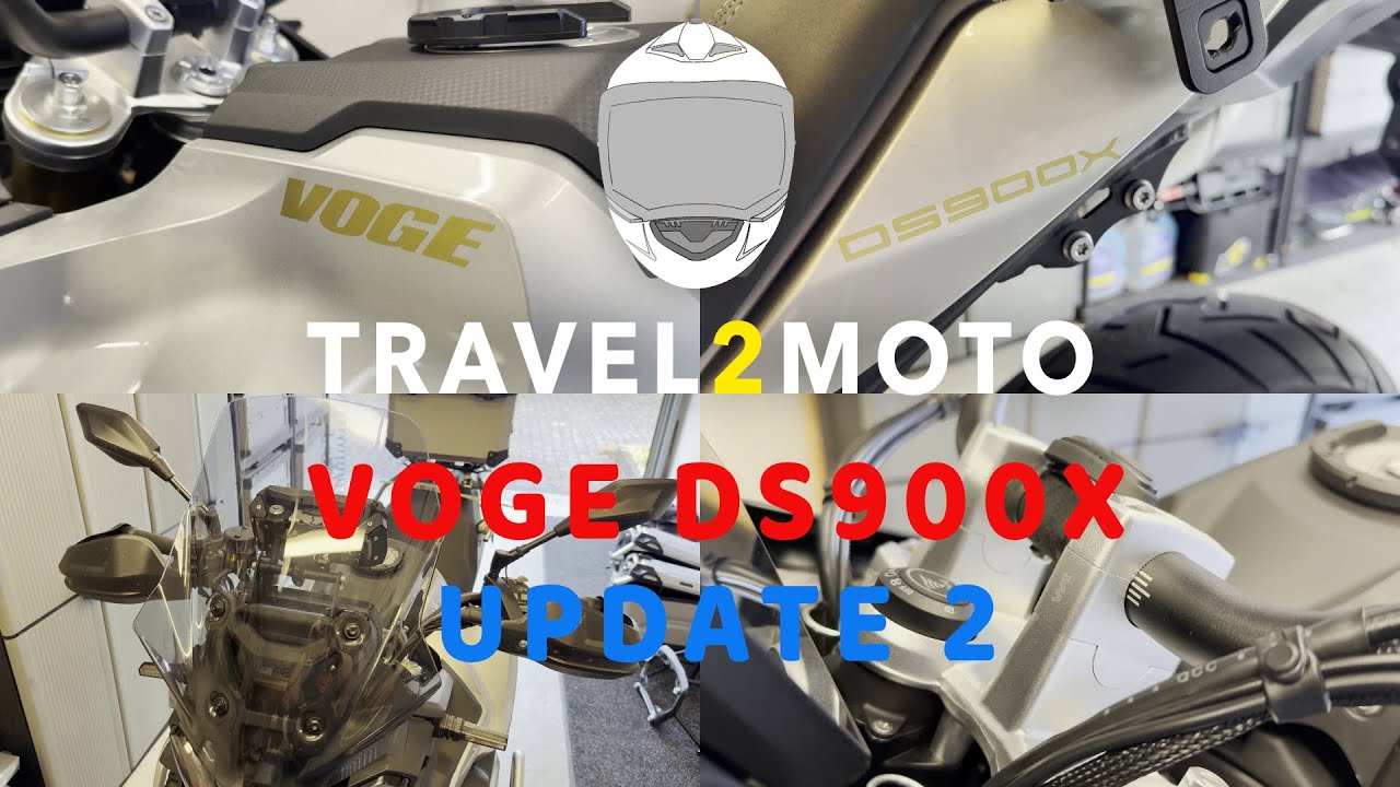 VOGE DS900X UPDATE 2 mit Upgrades / Riser von Voigt MT / Aufkleber von Makzary / Windschild von Puig