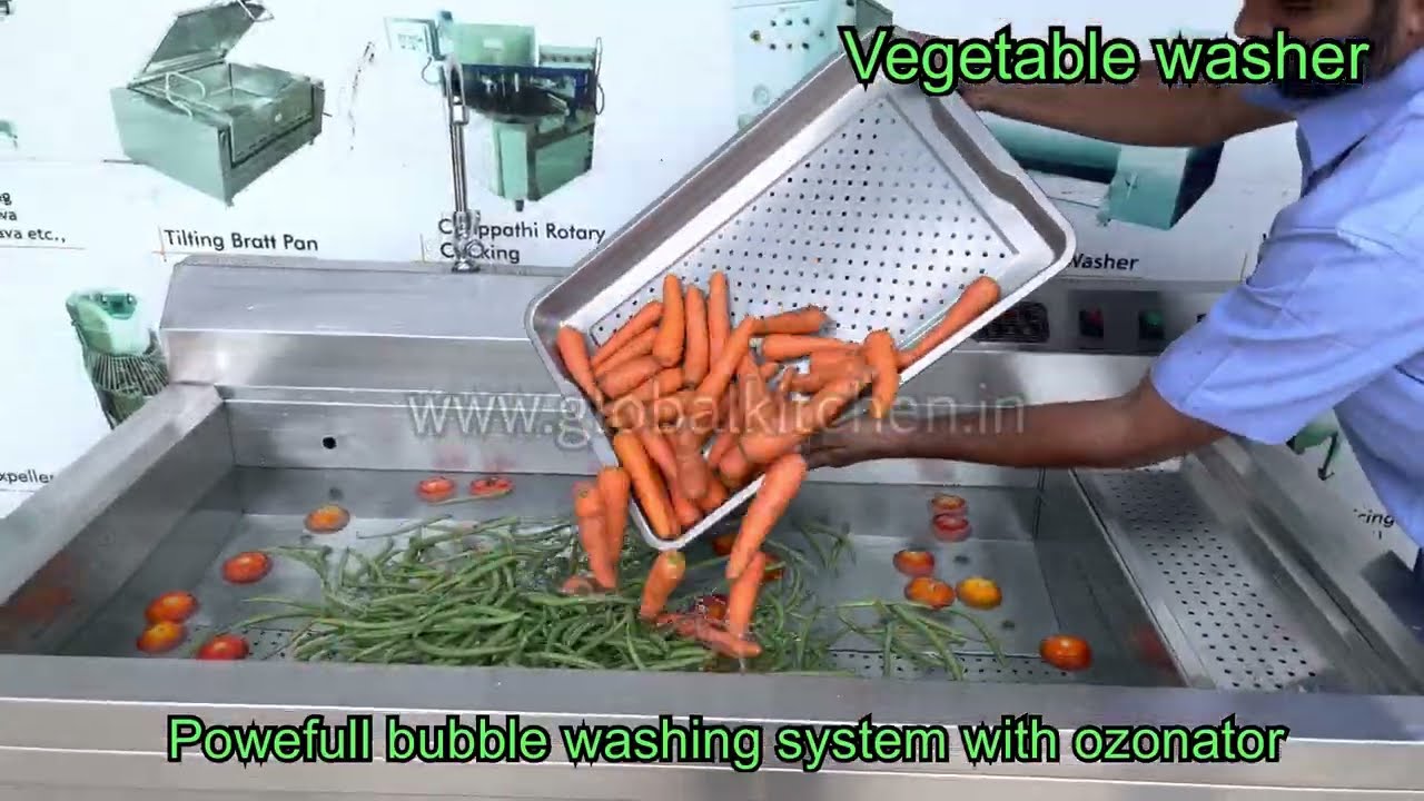 Vegetable washing machine GKWMM by global kitchen equipment company,coimbatore9786100581,9790519506.