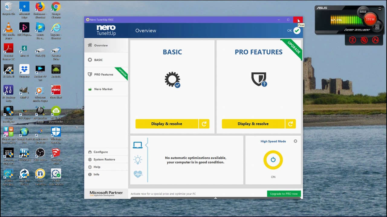 Overclock your CPU and Graphics Card or Tune it up to get more performance with Nero Platinum 2019
