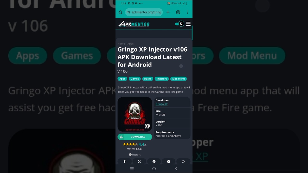 GRINGO XP HACK V106 OB47 MOD MENU DOWNLOAD 😇 #HACK #GRINGOXPHACKV106 #FREEFIREHAC