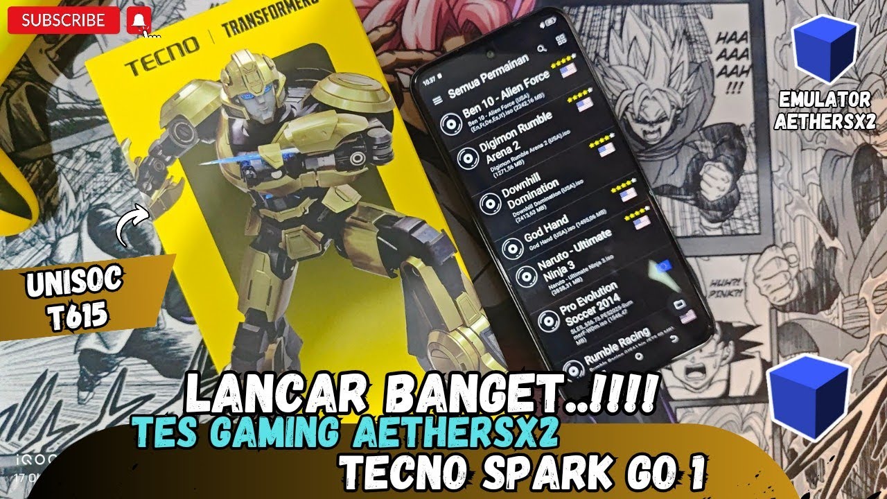 CUMA 1,1 Juta..!! LANCAR BANGET Main Di Emulator AetherSX2 | TECNO SPARK GO 1