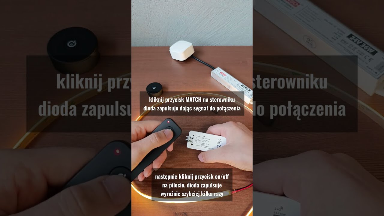 sterownik V1 - instrukcja jak podłączyć do taśmy LED COB krok po kroku #led #instrukcja