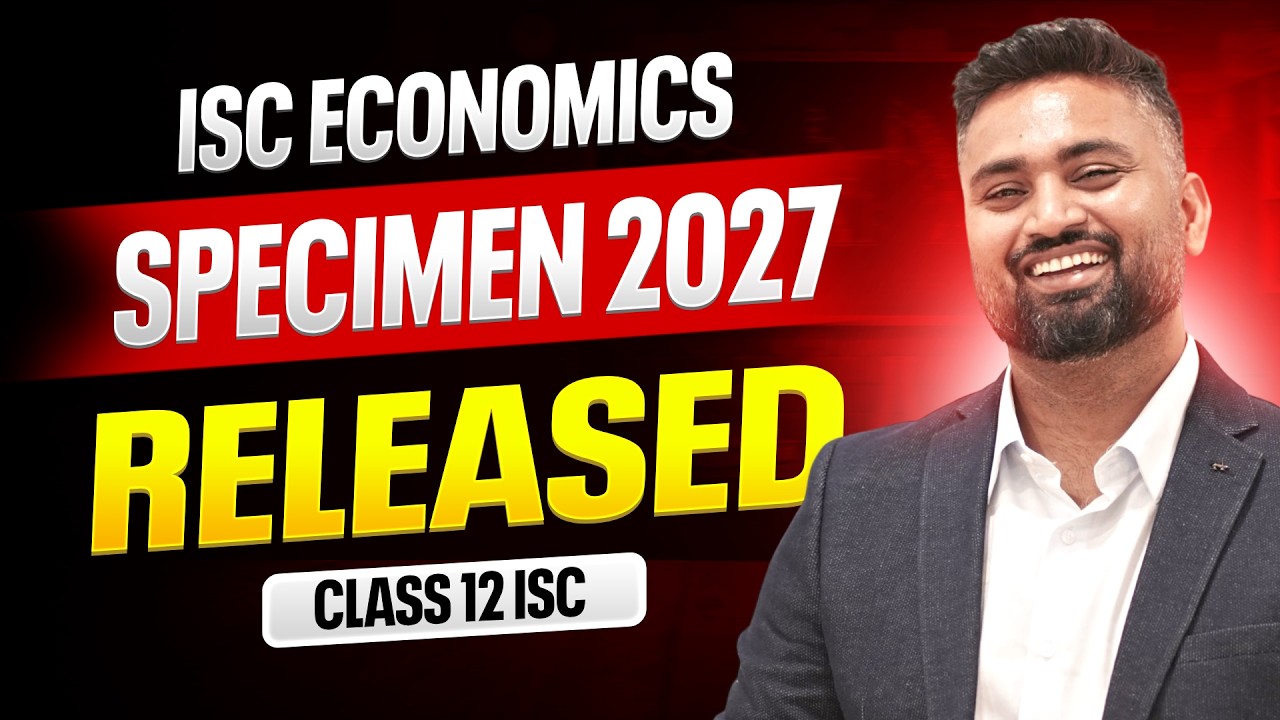 ISC ECONOMICS 2027 SPECIMEN PAPER | CLASS 12 | Shubham Jagdish | 8112601234 | #shubhamsambhallega