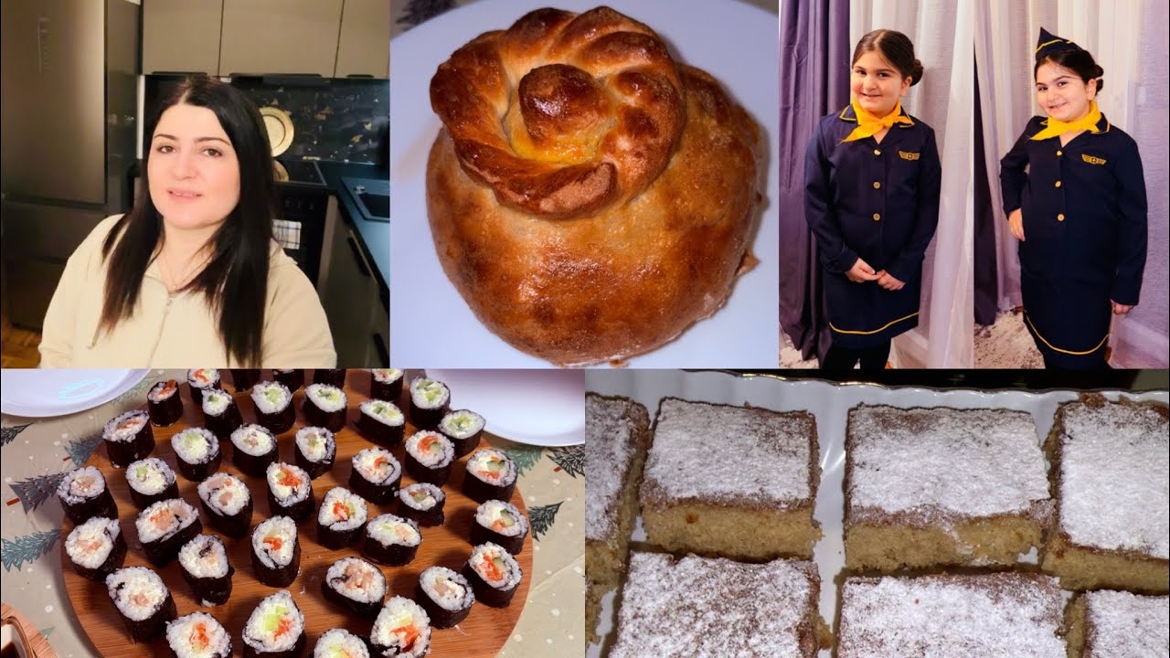 Խառը վլոգ #հաց#խուրջին🥖#նարնջովթխուկ🍰#սուշի🍣