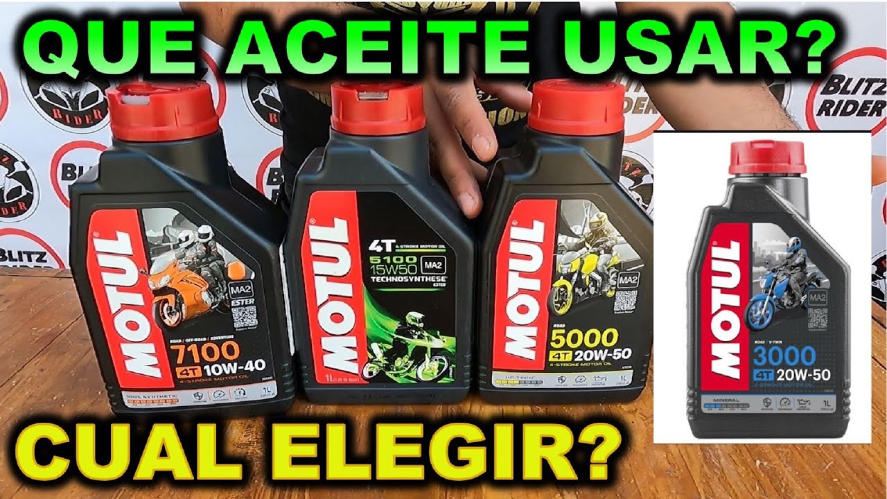 QUE ACEITE USAR EN MI MOTO DE BAJA CILINDRADA Y COMO CAMBIARLO ? - BLITZ RIDER Motul 5000