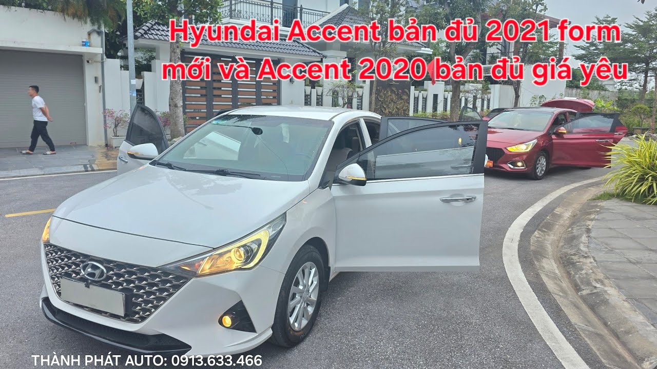 🚘 🦄 Cặp Hyundai Accent bản đủ 2021 form mới và Accent 2020 form Mustang bản đủ giá yêu! 0913.633.466