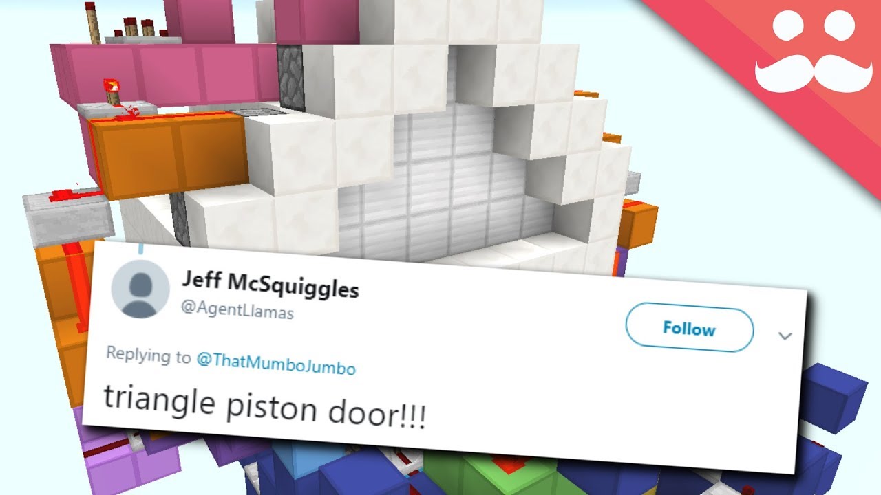 MINECRAFT CHALLENGE: Making a Triangular Piston Door!