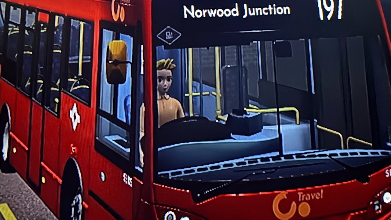 Croydon bus simulator Route 197 from Croydon town centre to Norwood Junction Station E200 Facelift