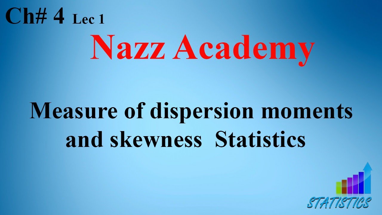 Measure of dispersion moments and skewness  Statistics Ch# 4 Lec 1