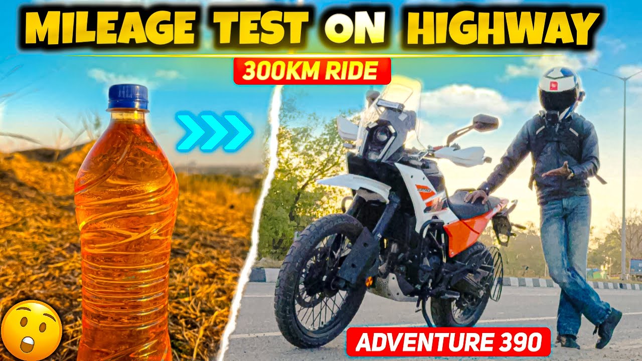 KTM 390 Adventure Mileage Test On Highway 300 Km Ride !! 🔥