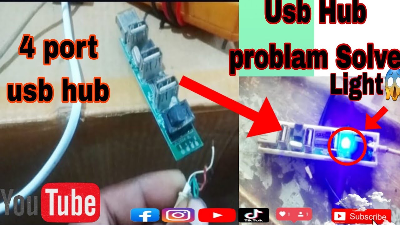 4port Usb Hub Wire problam Solve || how to solve usb hub || @Csptechnical