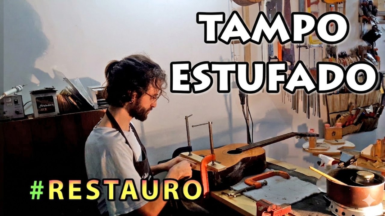 Como desempenar tampo de violão?  Como nivelar lateral? - Violão de Nylon Di Giorgio