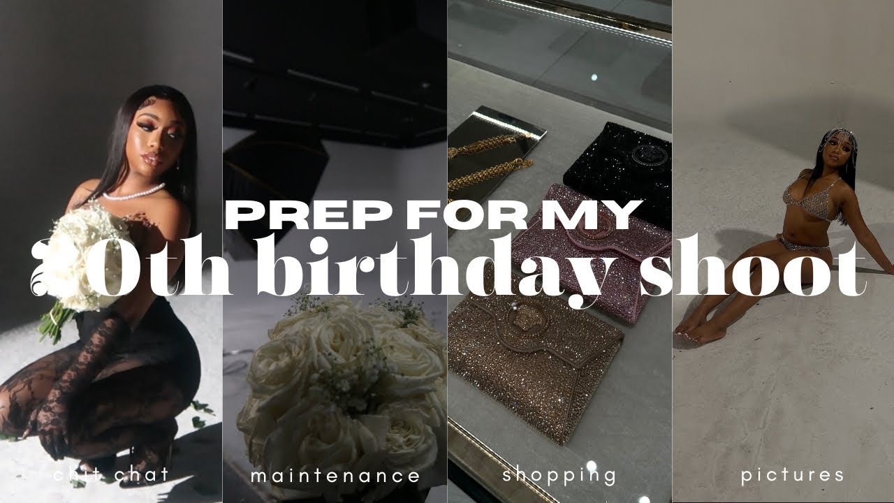 20th BIRTHDAY SHOOT PREPARATION | makeup,hair, GRWM, photoshoot