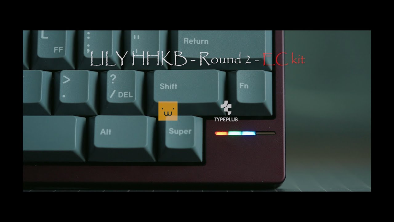 LILY HHKB Round2 - EC kit - Burgundy Anodized
