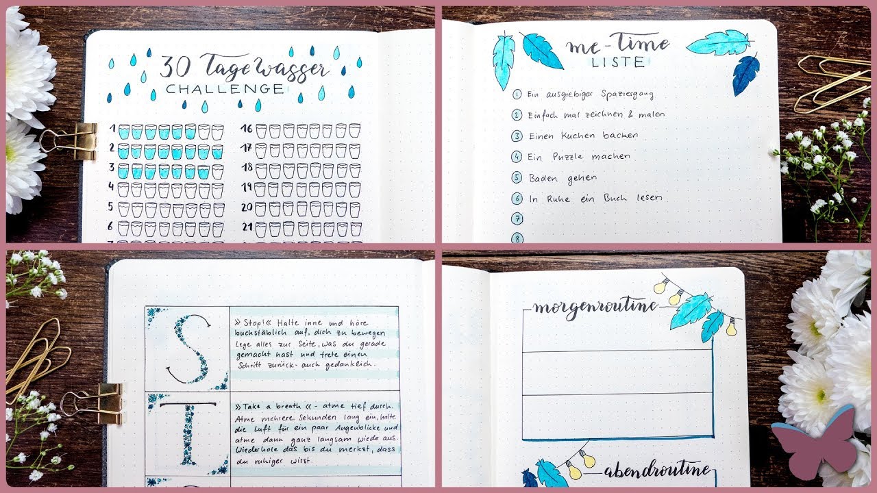 Bullet Journal LAYOUT IDEEN für Achtsamkeit & Selfcare