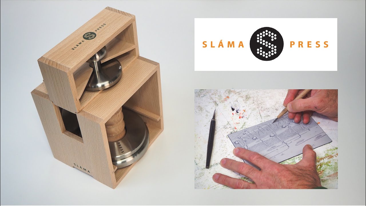 SLÁMA PRESS, grafický kuličkový lis, tisk z hloubky, suchá jehla, www.slamapress.com