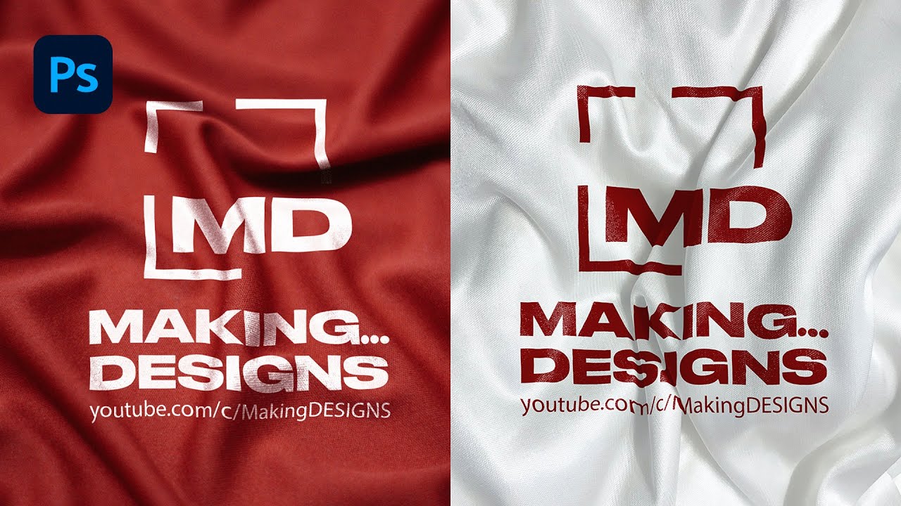 👌 Cómo fusionar una imagen en una superficie de tela | Cómo hacer un mockups con tela | Fusionar