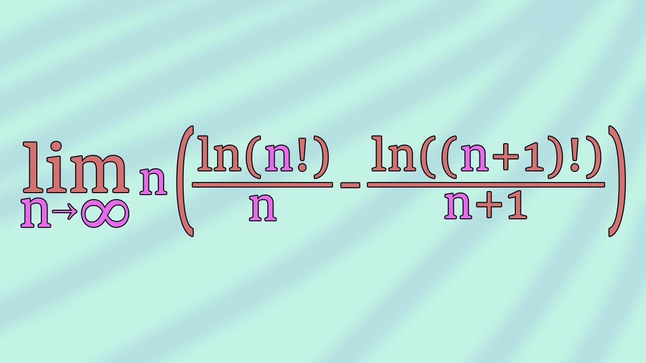 A natural log factorial limit