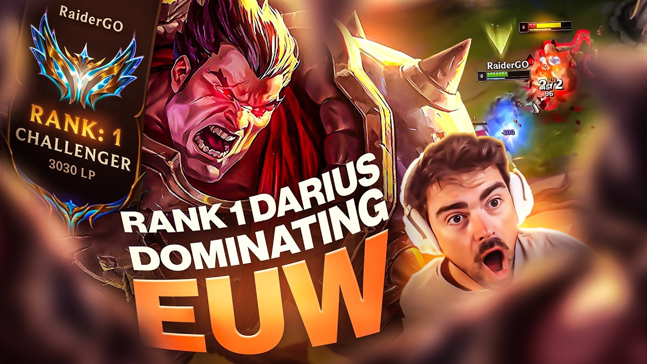 3000LP DARIUS  has NEVER LOST LANE... *EUW RANK 1*