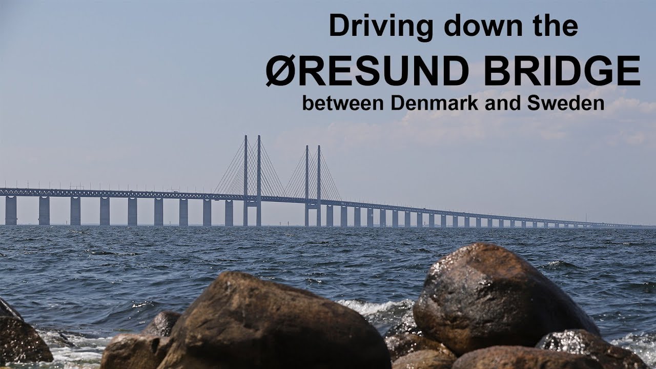 Driving down the Øresund Bridge between Denmark and Sweden