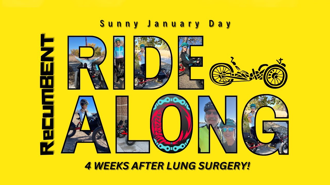 Recumbent Ride Along on Multi-Use Trail Winter 2024 || Great Video for Trainer Work-out Too!